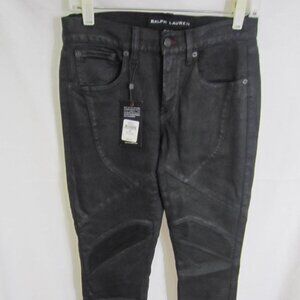 Ralph Lauren 888 Sum Moto Black Jeans sz. 27 "NWT"